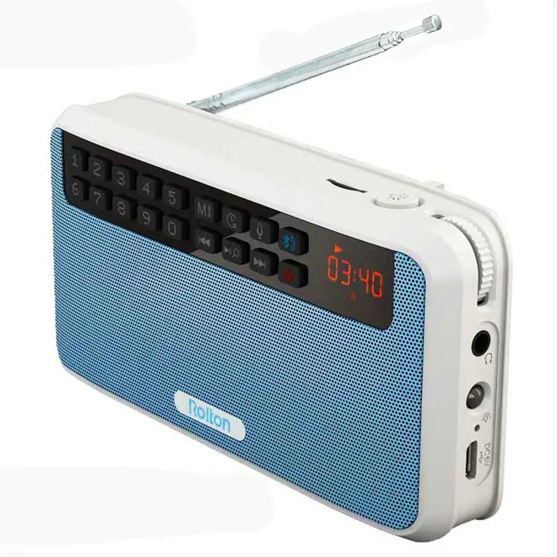 Blue Rolton E500 Портативный стерео Bluetooth Динамик бас двойной FM радио с возможностью записи TF музыкальный проигрыватель с светодиодный фонарик с дисплеем - Цвет: Blue