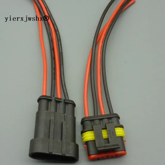 yierxjwshx 4 pin Male Female Superseal 1.5 series Auto Waterproof Wire PA66 Connector plug 282106-1 282088-1 | Автомобили и