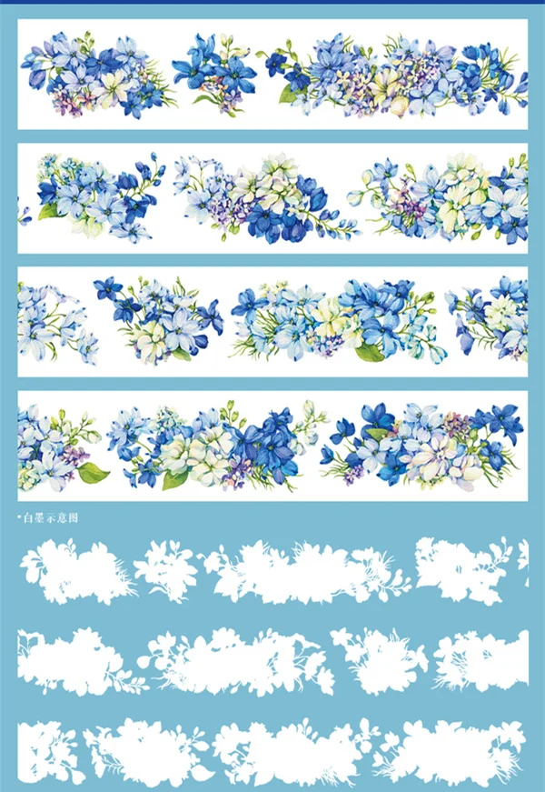 

1 loop bird dance, blue flower pet everything, washi tape 70cm