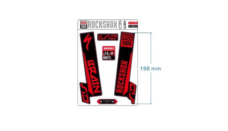 Стикер для вилки ROCKSHOX SID Lightning Smart Edition 2018 наклейка передней стикер велосипеда