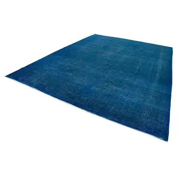 

297x400 Cm Blue Handmade Overdyed Large Area Rug-10x13 Ft
