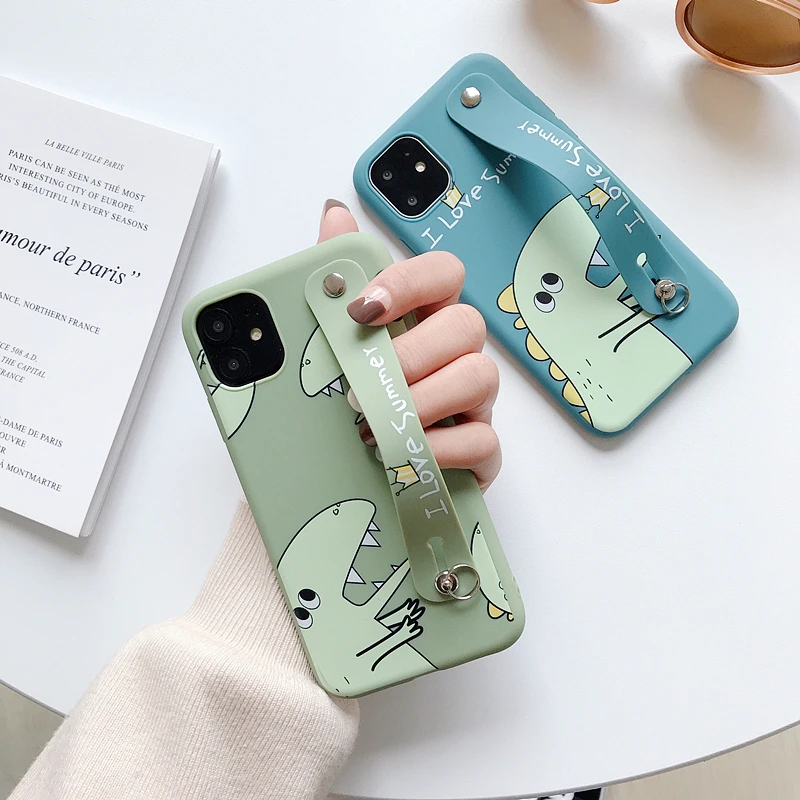Держатель на запястье для iPhone 11 pro Max 6S 7 8 Plus Чехол Мягкий силиконовый чехол для iPhone XR XS MAX чехол для телефона Caqa