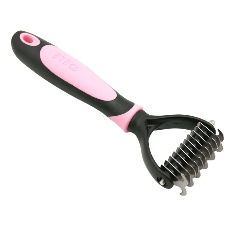 Расческа для собак, кошек, животных, Dematting, уход за шерстью, Deshedding, триммер, инструмент, расческа, щетка, 11 лезвий, для чистки собак