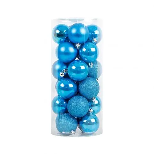 Light Blue 24 шт. Рождественский шар Подвесная Рождественская игрушка для дома вечерние украшения на елку - Цвет: Light Blue