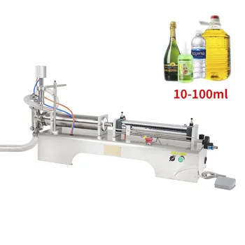 

10-100ML Electric Pneumatic Single Head Liquid Filling Machine Shampoo Gel Water Wine Milk Coffee Beverage Filling Machine