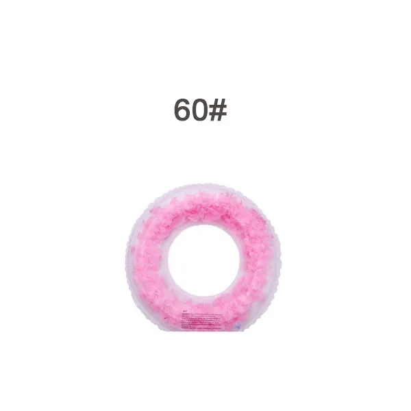 Pink 60 Перо надувной круг плавательный бассейн вечерние прозрачный надувной плавательный круг круглый - Цвет: Pink 60