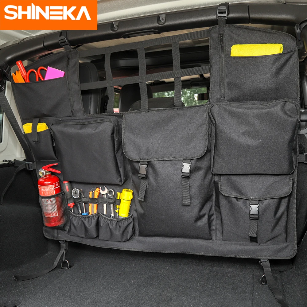 SHINEKA средства ухода для Jeep Wrangler JL 4-для двери автомобиля Elantra Accent Tucson сумка для хранения на спинку сиденья багажник аксессуары для Jeep Wrangler JL