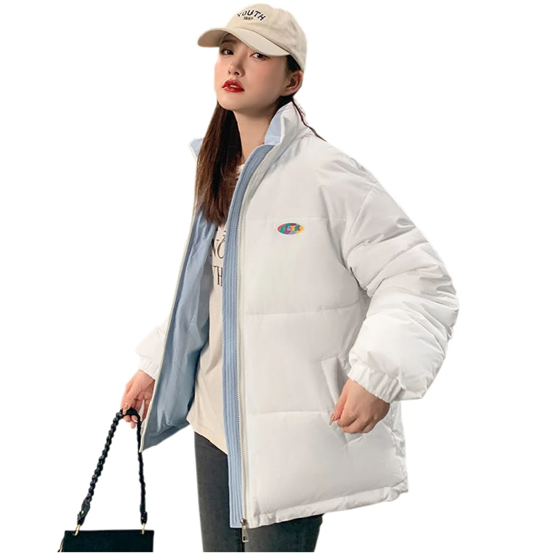 

Новинка 2021, зимняя куртка, повседневные женские модные парки, толстые теплые куртки, пальто с подкладкой, женская верхняя одежда с длинным рукавом и карманами, шикарные топы