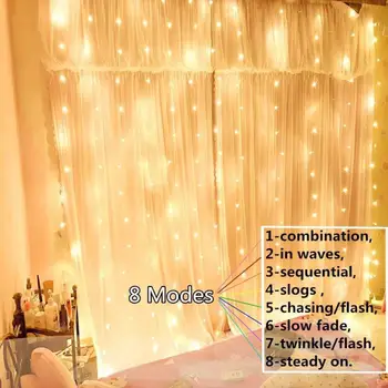 

3*3m 300LED Fairy Lights USB String Christmas Fairy Lights garland Outdoor Home For Wedding/Party/Curtain/Garden Decoration