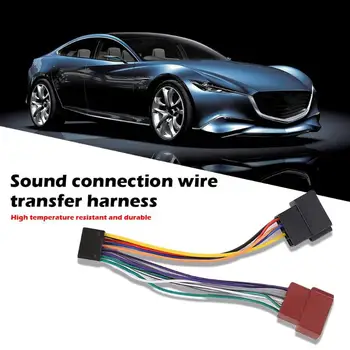 

Durable Wiring Harness Classic Delicate Texture Hit Color Connector Adaptor Cable Car Stereo Loom 16 Pin For KENWOOD ISO