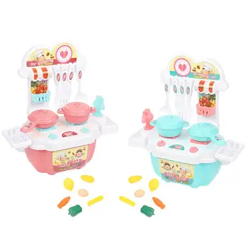 

Children Playing House Kitchen Cooking Table Set Mini Simulation Cookware Boys Girls Cook Game