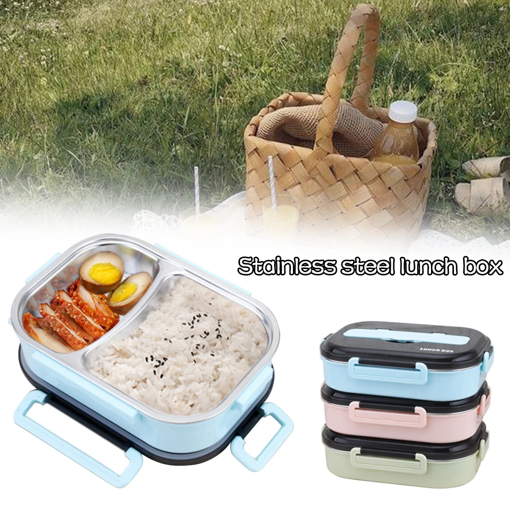 

304 Stainless Steel Lunch Box Portable Lunch Box For Kids Microwave Heating Food Containers For Picnic Office School Food Box