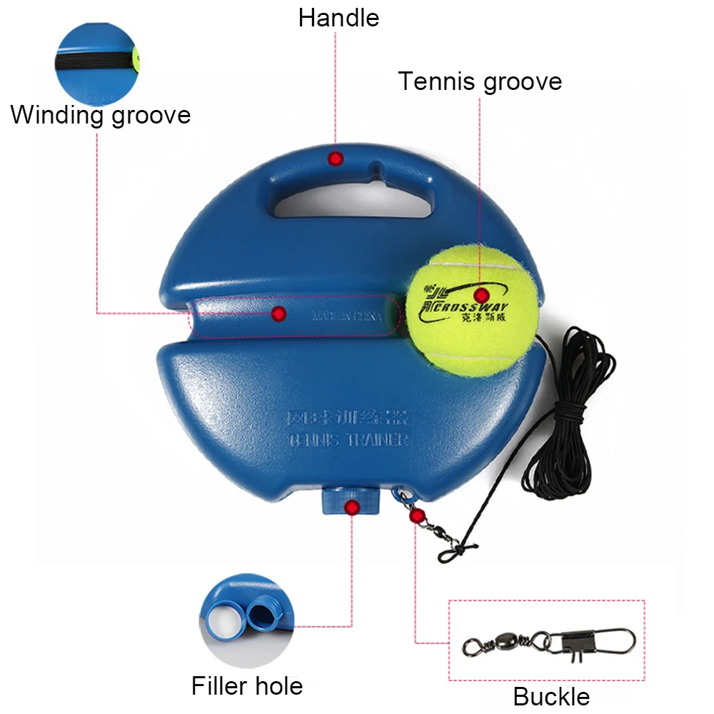 1PC Durable PE Plastic Tennis Self-study Trainer Rebound Baseboard With Ball Professional Exercise Tennis Sports Accessory