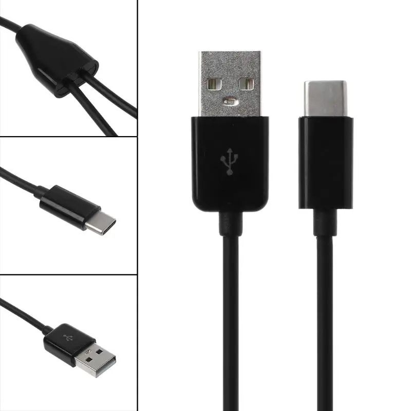 Портативный USB 2,0 Тип A Мужской Двойной Тип C сплиттер папа-папа Y зарядный кабель для передачи данных для samsung S10 S9 S8 A50 Xiaomi 9 8 7