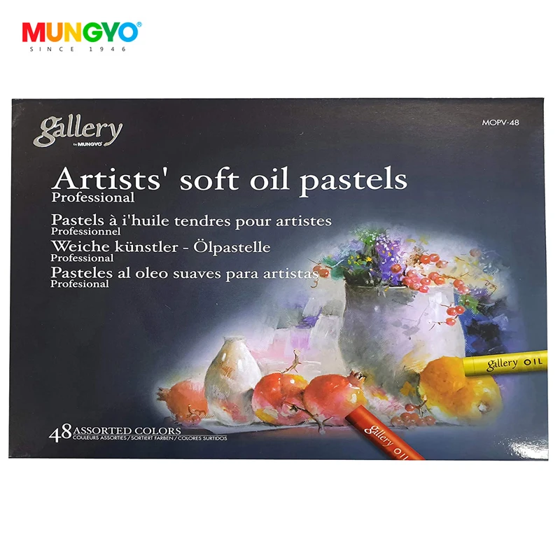 Mungyo Gallery Artists Soft Oil Pastels Set MOPV-48 Colors Non Toxic Adult Kids Drawing Art Supplies Painting Stick Coloring