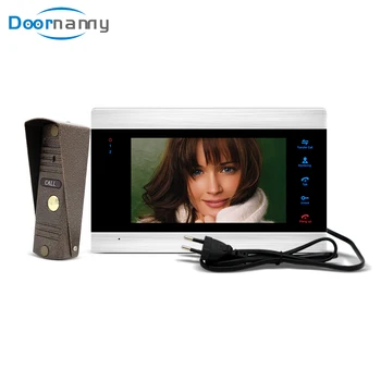 Doornanny 7Inch Video Intercom Ship From Moscow Interphone Apartment Access Control System Monitor Doorbell Pannel Set smartyiba rfid access control camera intercom wired 7inch monitor video intercom door phone doorbell system for 8 apartment