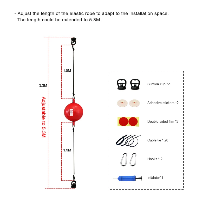 Double End Punching Ball Bag Set Hanging Boxing Reflex Ball for MMA Muay Thai Speed Agility Training Fitness Sports Equipment