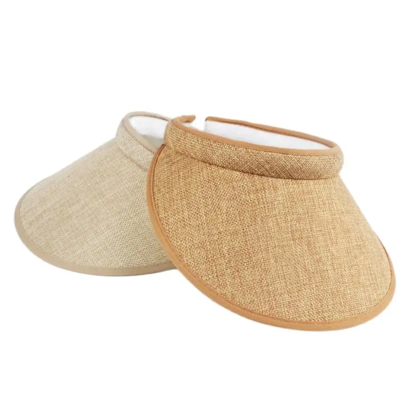 Sun Visors For Women Faux Linen Fashion Hats For Women Sports Visor hats