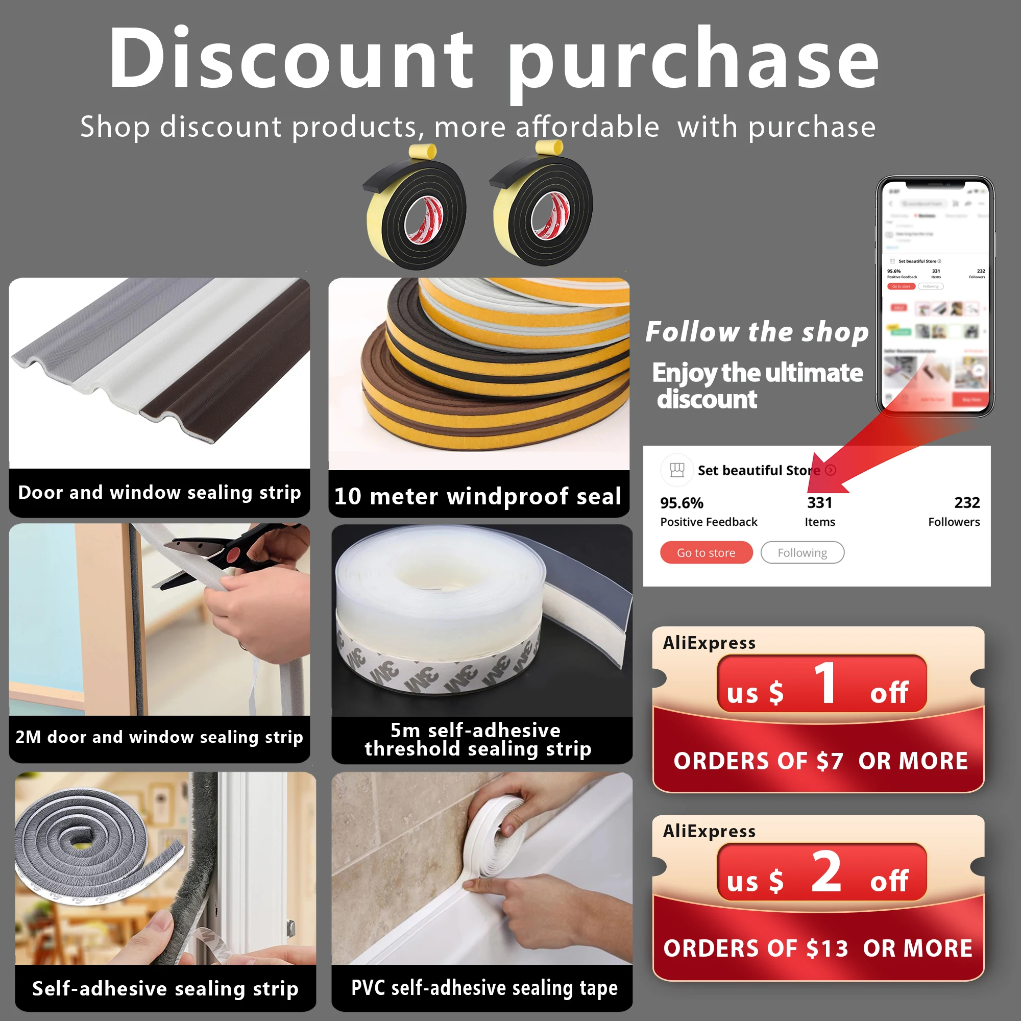 Strong Adhesion Eva Black Sponge Foam Rubber Tape Anti-collision Seal Strip