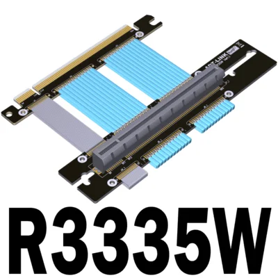 PC Graphics Card PCIE 4.0 16x Extension Cable Flexible Full Speed 4.0 GPU Riser Cable Vertical Link 90° For ASUS ROG Chassis