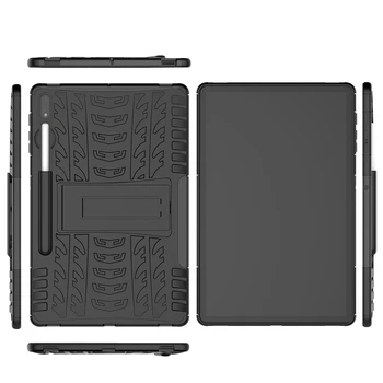 

For Samsung Galaxy Tab S7 Plus Case Tablet Cases Tab S7 Plus 12.4 " Case TPU and PC Armor Cover Tire Patterned Shockproof Funda