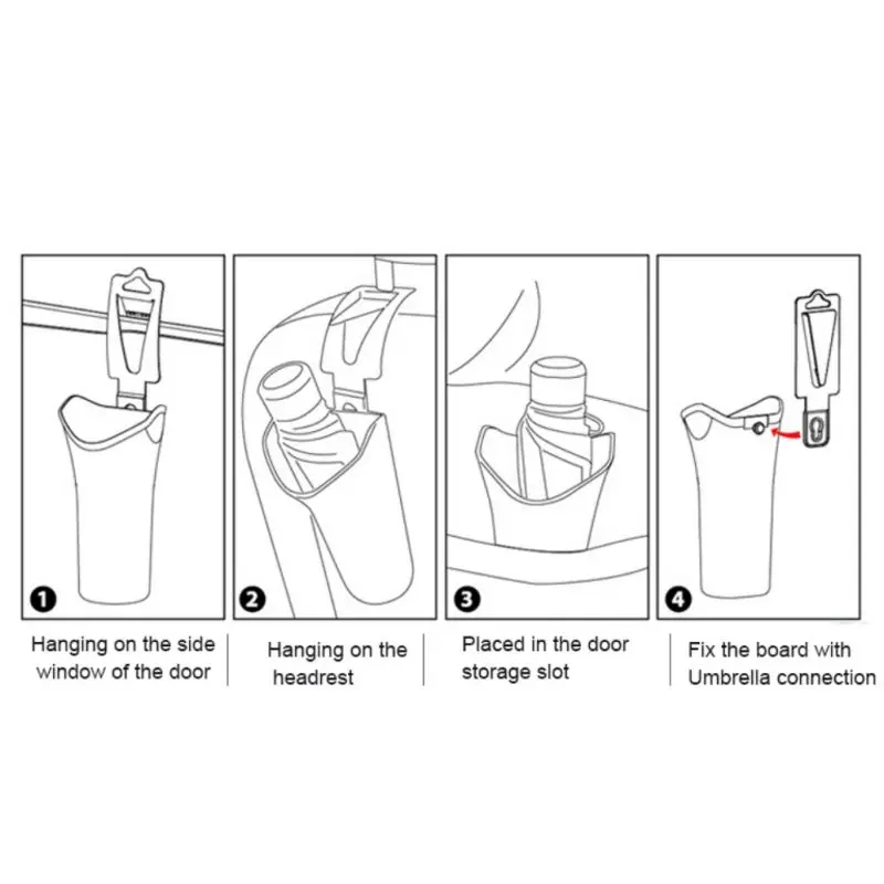 Автомобильный зонтик, корзина для мусора, держатель, многофункциональный отсек, многофункциональный автомобильный держатель зонта, подвесной держатель для хранения
