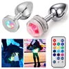 Led Butt Plug Metal Anal Plug With Light Sex Games For Couples Luminous Anal Cork Prostate Massage Buttplug Tail Erotic Toys 1