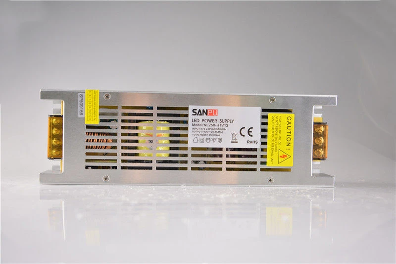 SANPU SMPS 12 В dc 250 Вт Светодиодный источник питания 20А переключение постоянного напряжения 220 В 230 В ac в dc трансформатор освещения без вентилятора