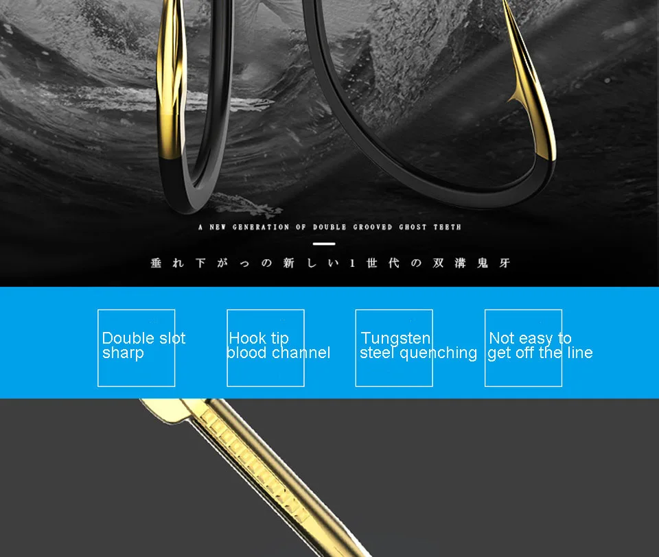 Description Picture 4 of itemWALK FISH 20PCS Fishing Hook Single Fishhook Fishing Accessories Supplies Lures Carp Fishing Tackle Barbed Colored Tungsten