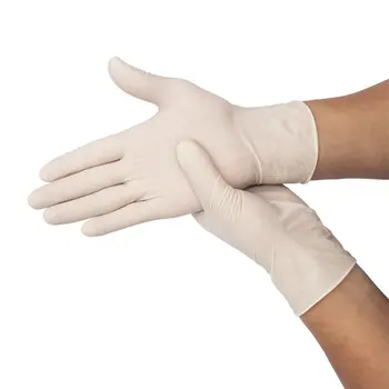 

100pcs Latex Gloves Disposable Food grade CE Hand Protection Kitchen Cleaning Gardening Medical Nursing Health Care
