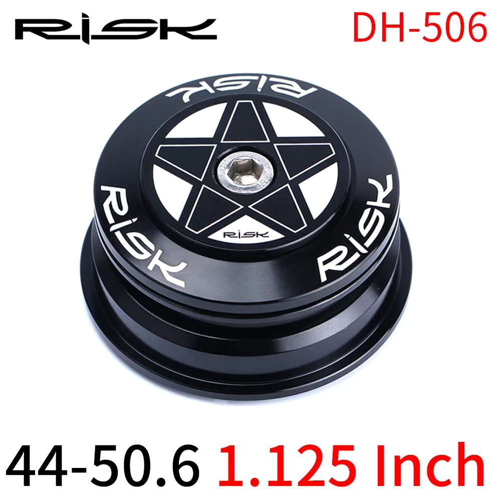 44-50.6mm 1.125inch RISK MTB велосипед дорожный велосипед гарнитура 44-50,6 мм ЧПУ двойной подшипник 1/"-1 1/2" 1,5 коническая вилка прямая вилка конверсионная гарнитура - Цвет: 44-50.6mm 1.125inch