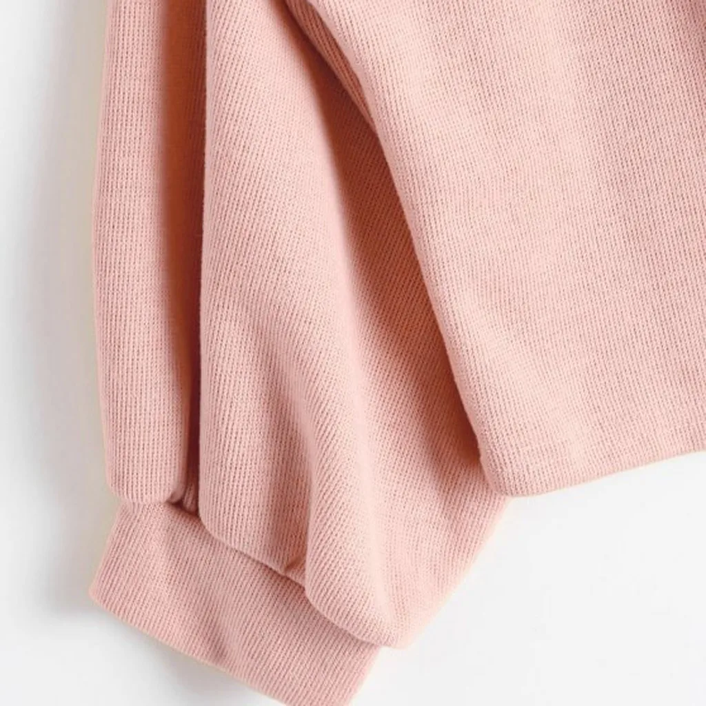 JAYCOSIN Fashion Women Casual Simple Solid Color Flower Embroidery Strappy Loose Hoodie Sweatshirt Comfortable Soft Blouse 