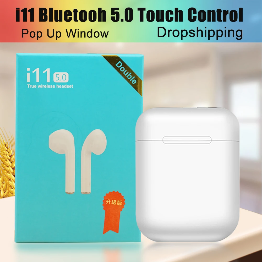 

Wireless Earphone Bluetooth Headset i11 Tws Bluetooth 5.0 Touch Stereo sports Auriculares Bluetooth For xiaomi Phone Headset