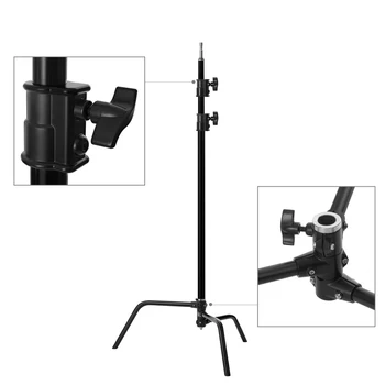 

C-type lamp holder metal firmware magic leg detachable folding tripod / without crossbar and adapter for photography