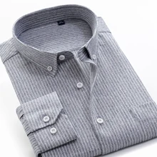 Новые мужские хлопковые оксфордские рубашки, деловые повседневные рубашки в полоску с длинными рукавами, Мужская брендовая одежда, большие размеры 7XL 8XL 9XL 10XL