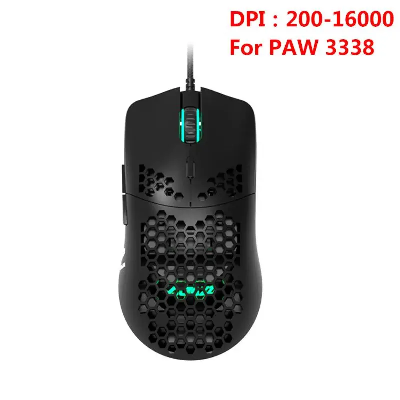 Ajazz AJ390 New Lightweight Wired Mouse Hollow-out Gaming Mouce Mice 6 DPI Adjustable 7Key white wireless mouse Mice