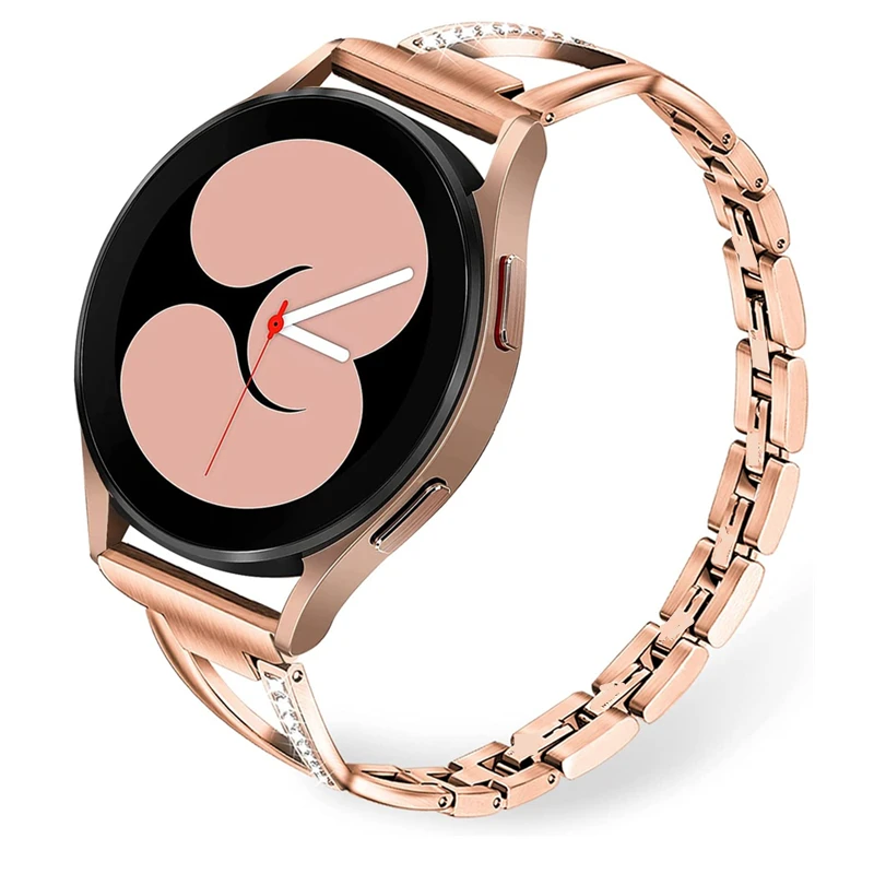 

22mm 20mm Bling Stainless Steel Bracelet For Samsung Galaxy Watch 4 Active 2 44mm 40mm Strap For Galaxy Watch 3 41mm 45mm Band