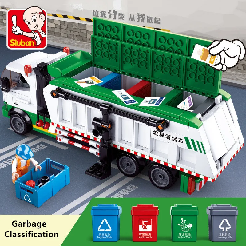 Details about   New 432Pcs City Garbage Classification Truck Car Building Blocks Bricks Toy 