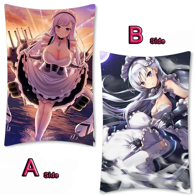 06 Аниме игра Azur Лейн USS Laffey прославленный Yuudachi Dakimakura длинная подушка для объятий Чехол Подушка для фанатов наволочка 35x55 см - Цвет: 06