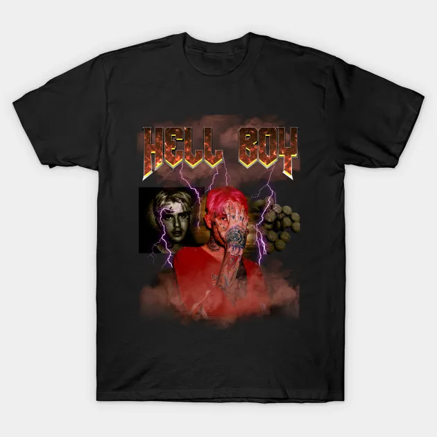 Kaos Pria Hellboy Lil Peep Vintage 