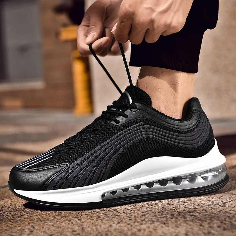 

2019 Autumn New Style Men Shoes Air Cushion Running Shoes Korean-style Versatile Trend Casual Men Elevator Sports Trendy Shoes