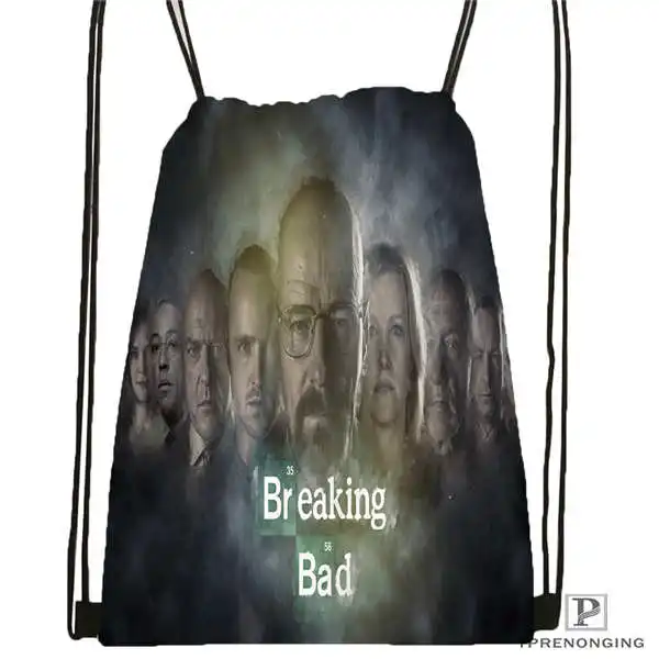 Drawstring Backpack Custom_ break-bad-aaron@ 1 походная сумка на шнурке милый рюкзак для детей(черная спинка) 31x40 см#2018611-26 - Цвет: Drawstring Backpack