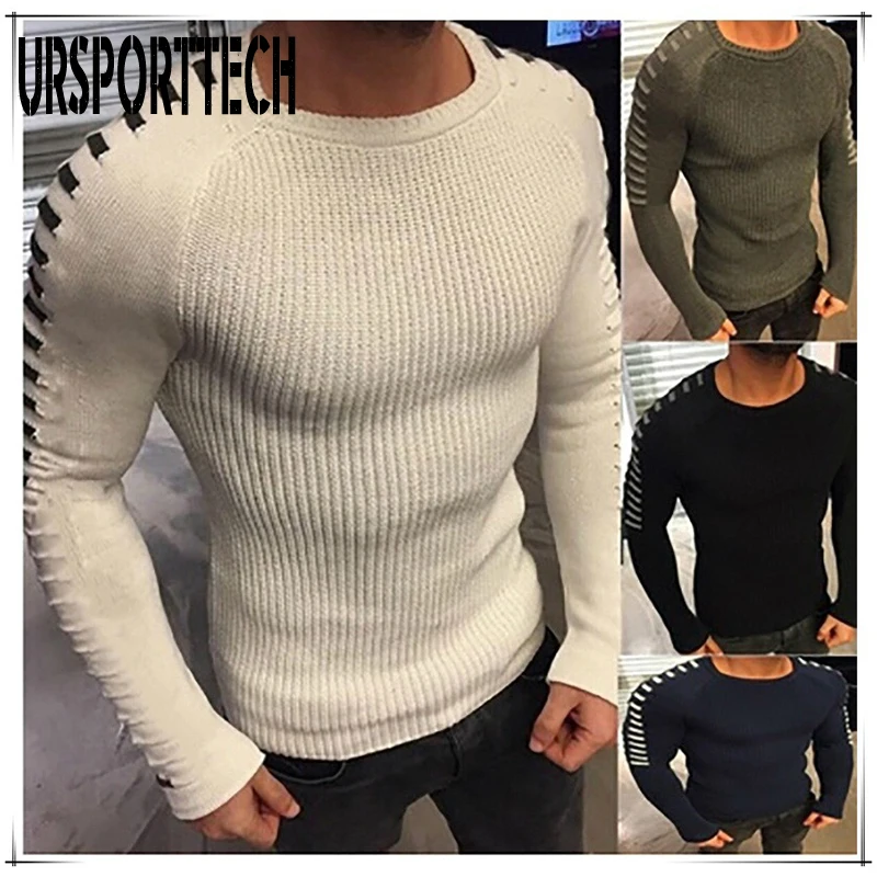 Новинка 2019 Осень зима Мужской пуловер свитера мужские повседневные с длинным