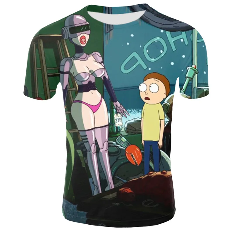 Новинка года; футболка с Мужская 3D футболка Rick and marty By Jm2; летняя футболка; футболки с короткими рукавами и круглым вырезом; Прямая поставка; - Color: TX-DM-1046