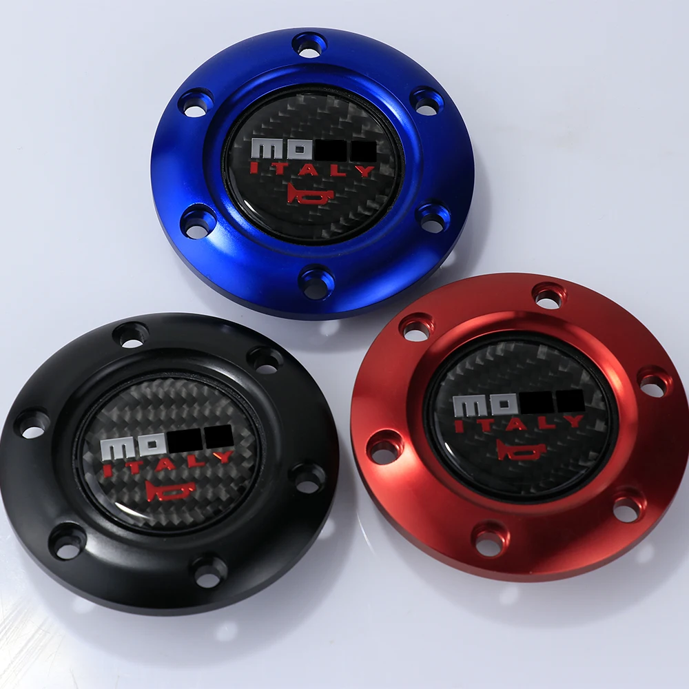 jdm Italy mo Carbon Fiber Car Horn Button Sport Steering Wheel Center Cap for universal | Автомобили и мотоциклы