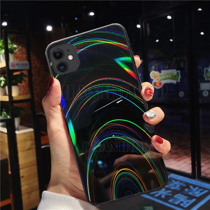 Блеск Радужный зеркальный чехол для samsung Galaxy A30S A30 A50 A70 A20 A10S A9 A7 S10 S9 S8 J4 J6 J8 A6 Note10 плюс мягкая обложка