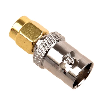 

New Gold Tone SMA Male to Silver Tone BNC Female Connector Adapter
