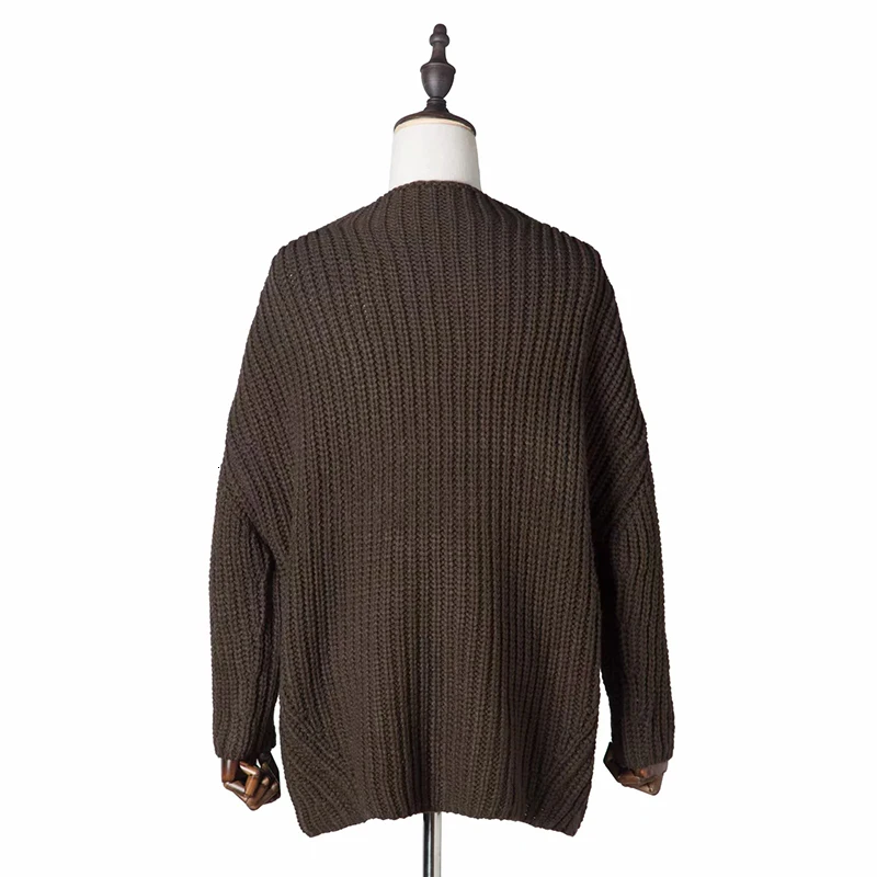 TWOTWINSTYLE Minimalist Loose Sweaters Women O Neck Long Sleeve Autumn Winter Casual Sweater For Female Fashion Clothed New
