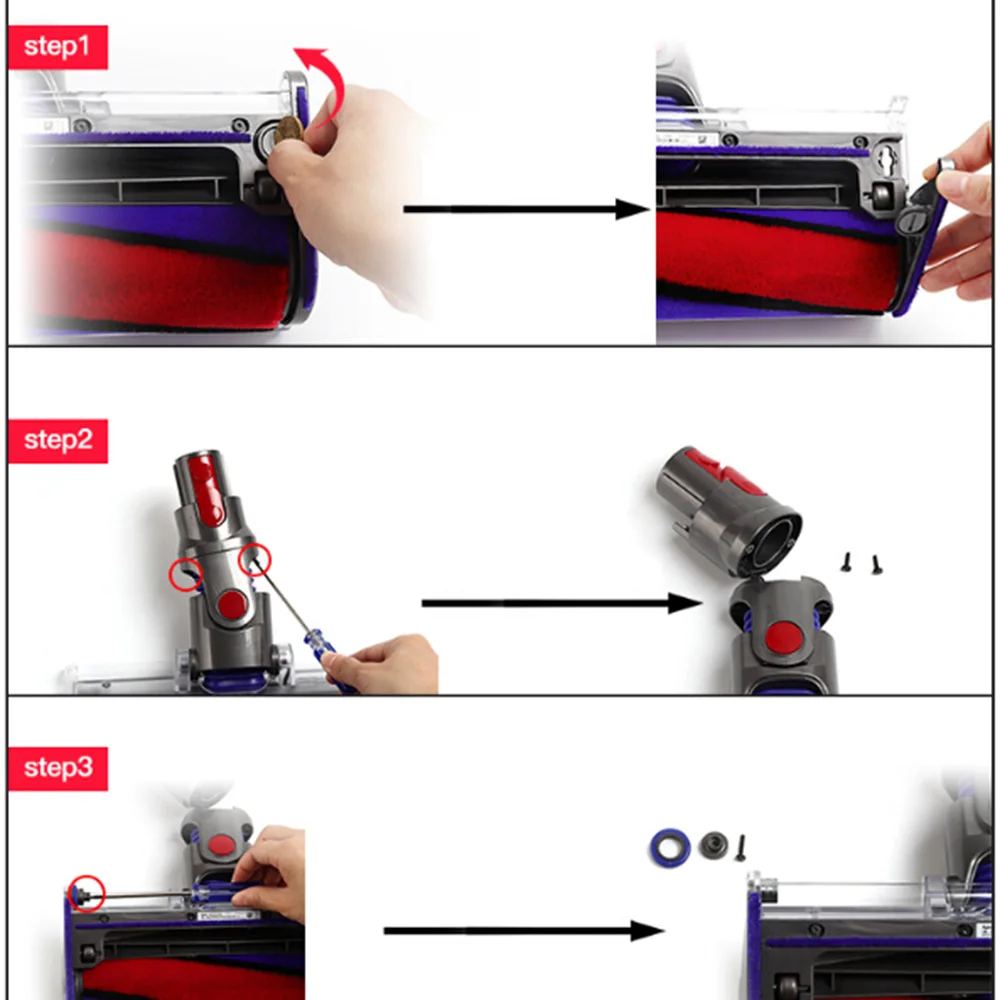 1 * шланг отвертка Подходит для Dyson V6 V7 V8 V10 V11 DC74 мягкий бархатный роликовый