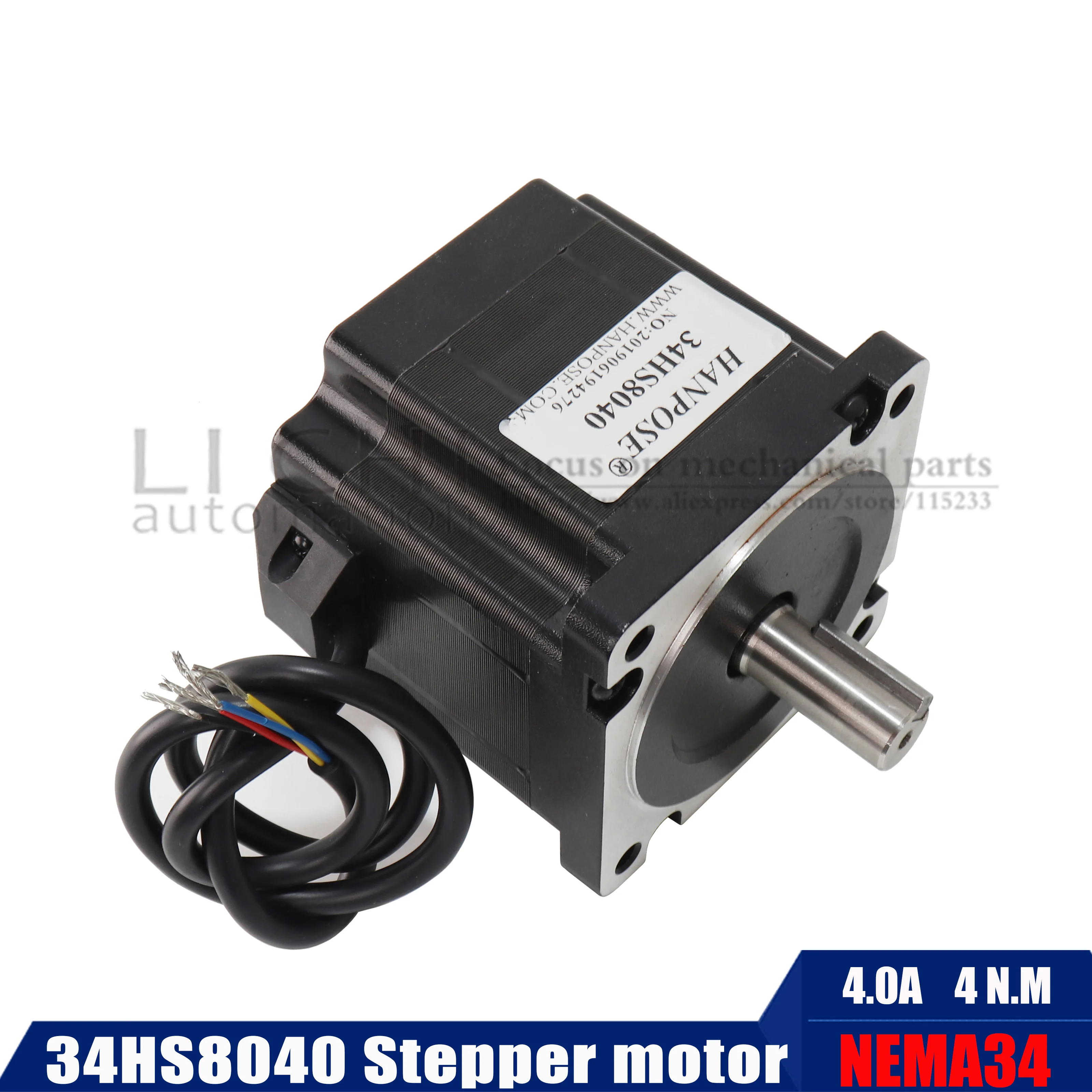 34HS8040 for CNC engraving machine high torque stepper motor 4.0 N.m Nema34 stepping motor 4A for